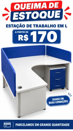 Mesa de escritorio em L