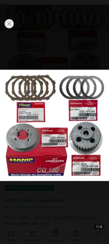 Kit embreagem original HAMP  fan titan 150/160 
