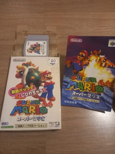 Cartucho Super Mario 64 Japonês + Caixa e Manual COMPLETO