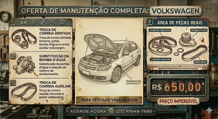 Oferta troca de correia dentada Volkswagen