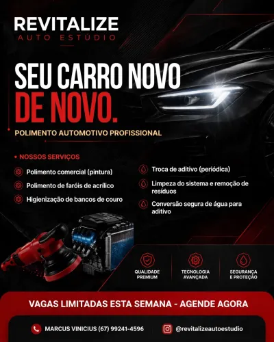 POLIMENTO, LIMPEZA DE BANCO DE COURO E TROCA DE ADITIVO