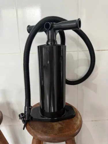 Bomba de ar manual de dupla ação (inflador manual de pé/mão)