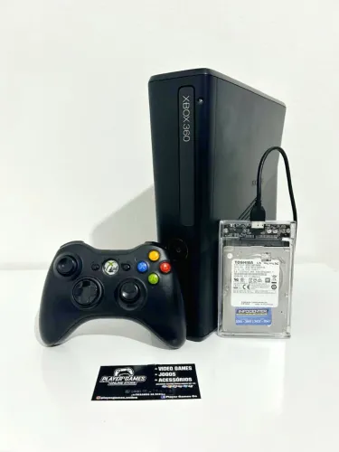 Xbox 360 Slim Desbloqueado Hd com + de 100 jogos (Aceito Cartão)