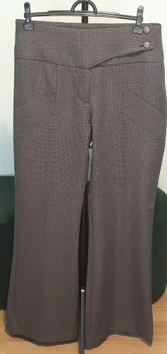 Calça Preta Estampa Padrão Herringbone - P. A Concept