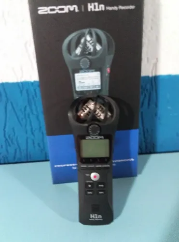 Gravador zoom H1 portátil entrada, faixas de microfone handy Record 