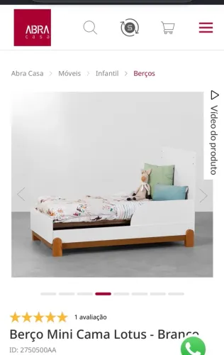 Vendo Berço Mini Cama lótus -branco