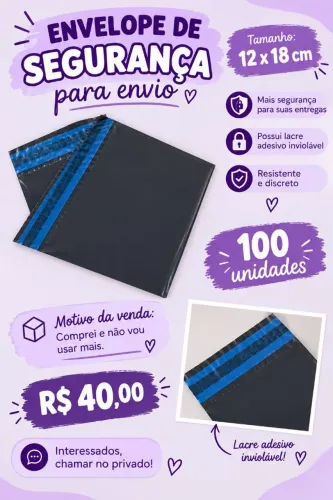 Vendo esses envelopes de segurança, nunca usados 