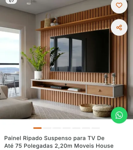 Vendo Painel Ripado com Rack Aéreo