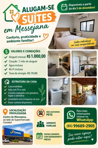 Locação de Quartos (Somente Mulheres)