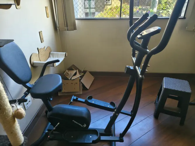 Bicicleta ergométrica com elíptico - 2 em 1