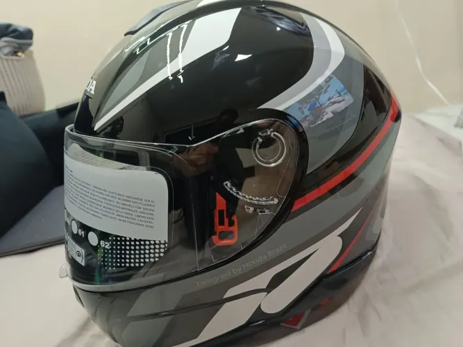 Capacete Hfs 2025 Honda Abs Original Preto