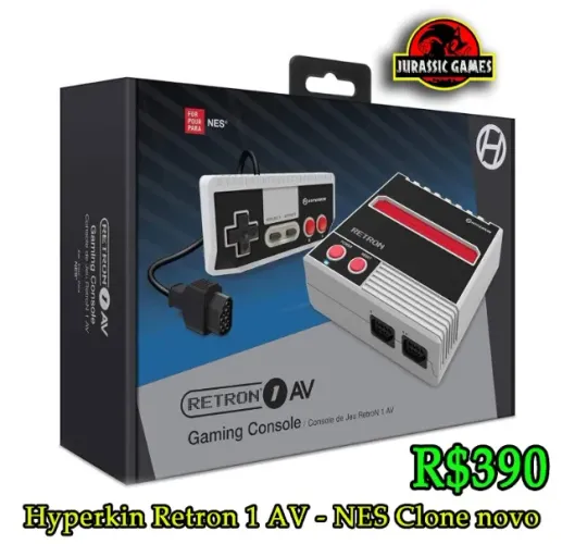 Console Hyperkin Retron 1 AV Nes Clone Americano Nintendinho - Compatível com 72 pinos Nin