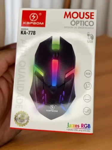 Mouse Óptico Gamer com Fio Led RGB KA-778 Kapbom an11