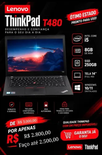 Notebook Lenovo ThinkPad T480