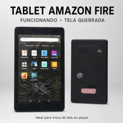 Tablet Amazon Fire HD 8 L5S83A Funcionando - Tela Quebrada