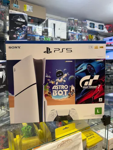 Ps5 slim com leitor de disco e dois jogos