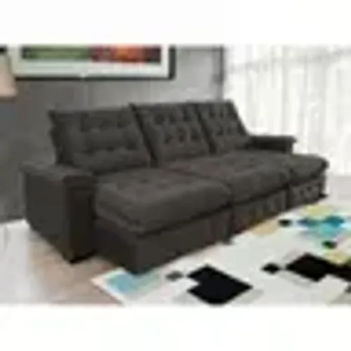 Sofá Retrátil 2,90m Conforto e Elegância