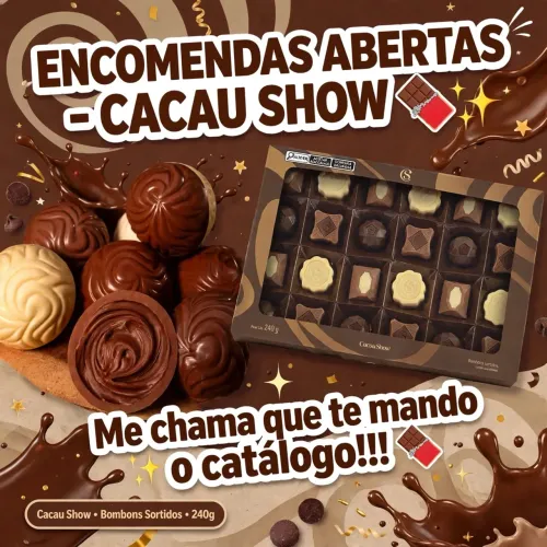 Revenda Chocolate Cacau Show Pronta Entrega JP 