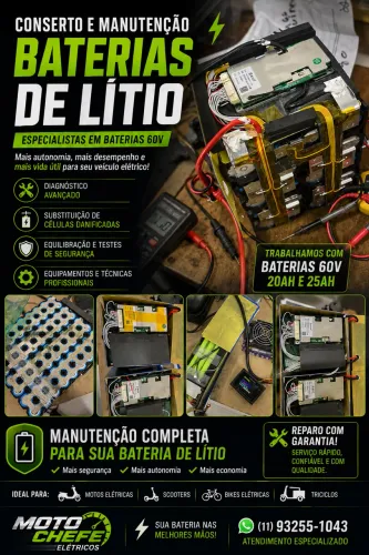Conserto e Manutenção de Baterias de Lítio