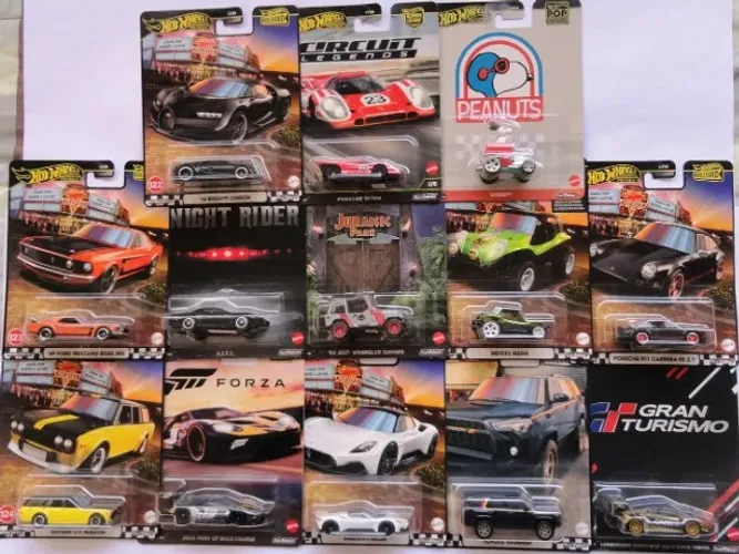 hot wheels premium super lote 13 miniaturas pneus de borracha porsche snoopy datsun toyota