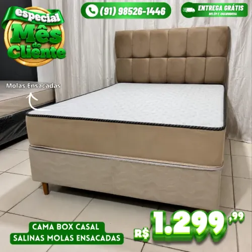 Cama Box Casal Molas Ensacadas - APENAS 1.299$