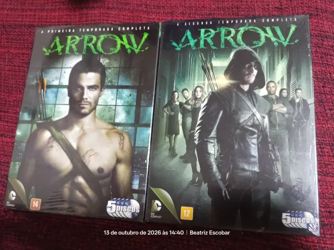 Dvds primeira e segunda temporada de Arrow original, lacrado