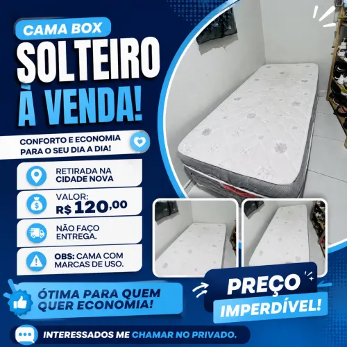 Cama box de solteiro