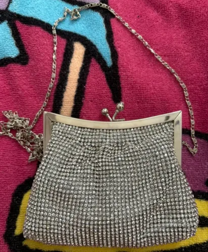 Bolsa prata de mão