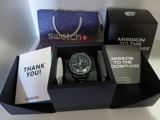 Relógio Swatch x Omega Moonswatch - Mission To The Moonshine 