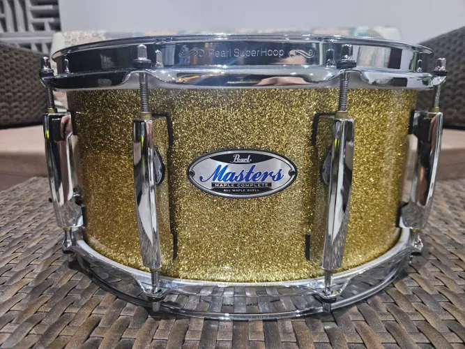 Caixa Pearl Masters MCT 14x6,5 Bombay Gold Sparkle - Impecável