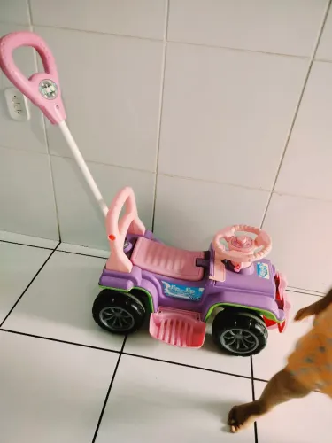 Carrinho jip infantil menina passeio