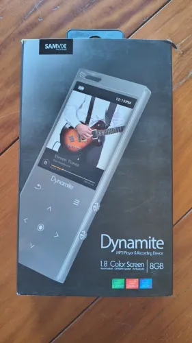 MP3 Player e Gravador Digital com Bluetooth - Dynamite - 8Gb - Prata - Samvyx (Novo)