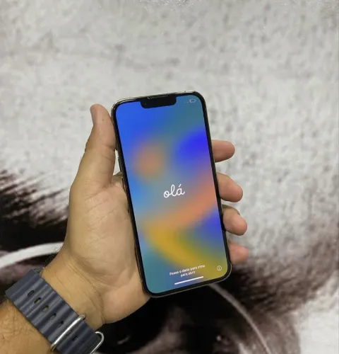 iPhone 13 Pro Gold 128 G semi novo todo original