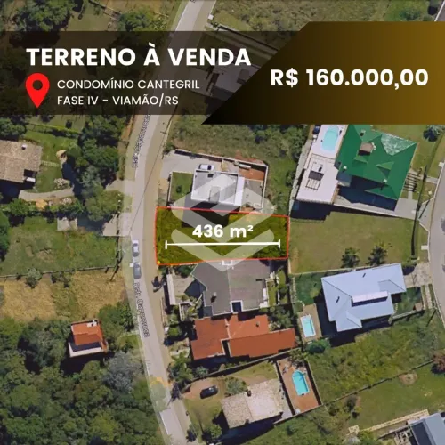 Terreno à venda no Condomínio Cantegril, Viamão/RS