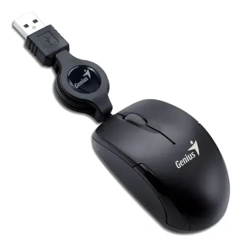 Mouse Genius Micro Traveler V2 1000 DPI USB 3 Botões Preto - Usado