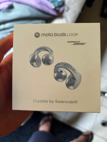 fone de ouvido motorola moto buds loop swarovski