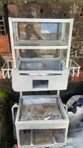 Carrinho de churrasco e cachorro quente 2em1
