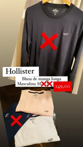 Blusa de manga longa Hollister M