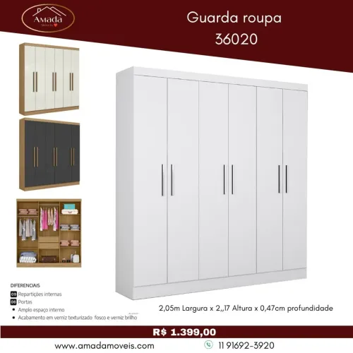 Guarda roupa 36020 - à pronta entrega
