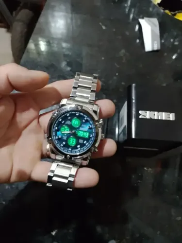 relógio masculino Esportivo Skmei Analógico digital pulseira Aço Inox