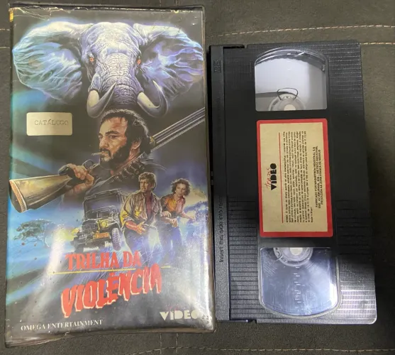 Fita VHS filme raro TRILHAS DE VIOLÊNCIA raríssimo estojo ruim