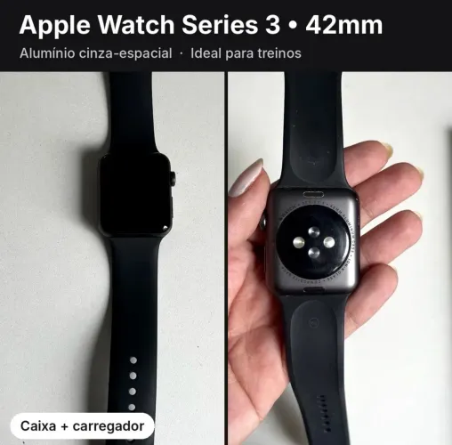 Apple Watch Series 3 42mm - Com Caixa e Carregador