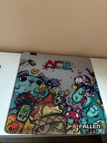 Mousepad Gamer Fallen Ace Control Estampado Colorido Grande 45x40cm