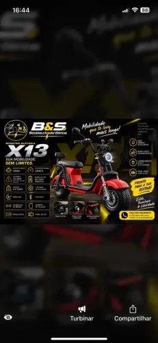 Scooter Eletrica X13 1000w 2026 12X S JUROS 9MIL A VISTA