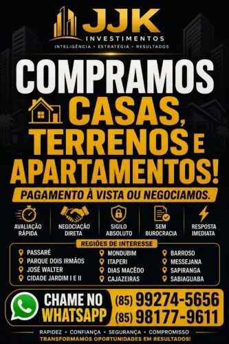 Compramos Casas, Apartamentos e Terrenos | Pagamento à Vista ou Negociamos