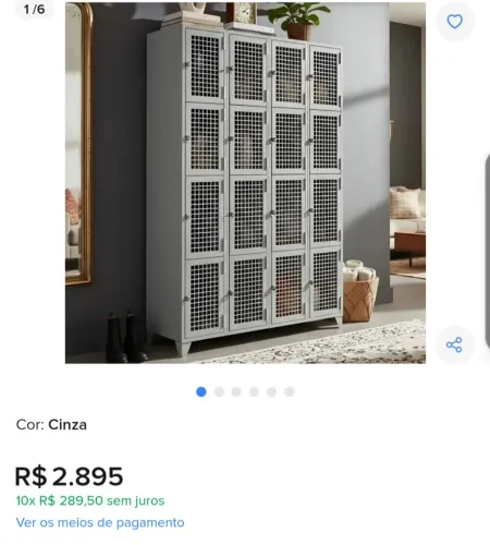 Roupeiro de Aço 16 Compartimentos - Profissional | R$ 950 cada