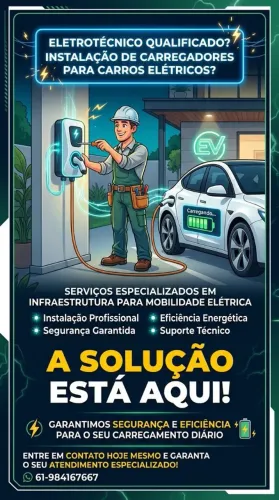 LS instalações elétricas, carregador veicular Walbox marido de aluguel