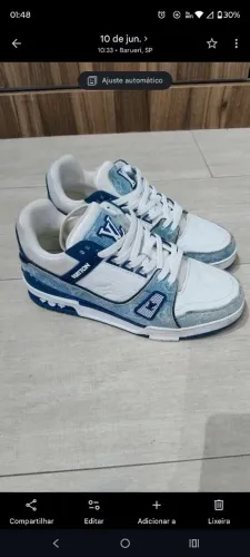 Louis Vuitton Trainer Sneaker Monogram Denim Original Itália Tam. US 9 / BR 40-41
