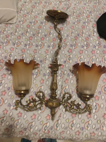 Lustre em bronze + Arandela 
