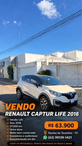 Renault Captur Life 1.6 16V Flex 5P Aut. 2019
